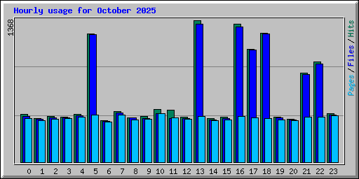 Hourly usage for October 2025